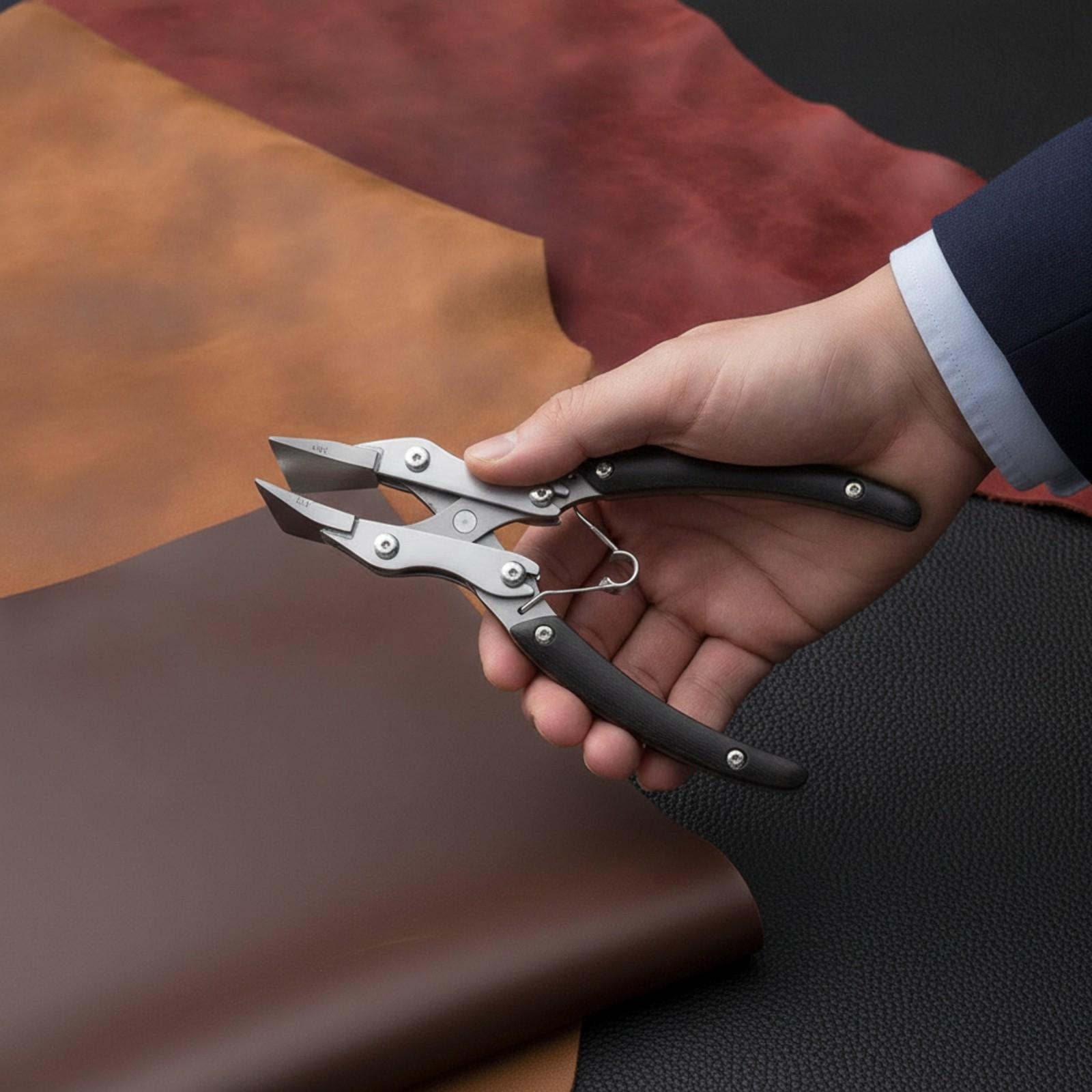 Leatherwork Hand Press - Szczypce płaskie do obróbki skóry, narzędzie