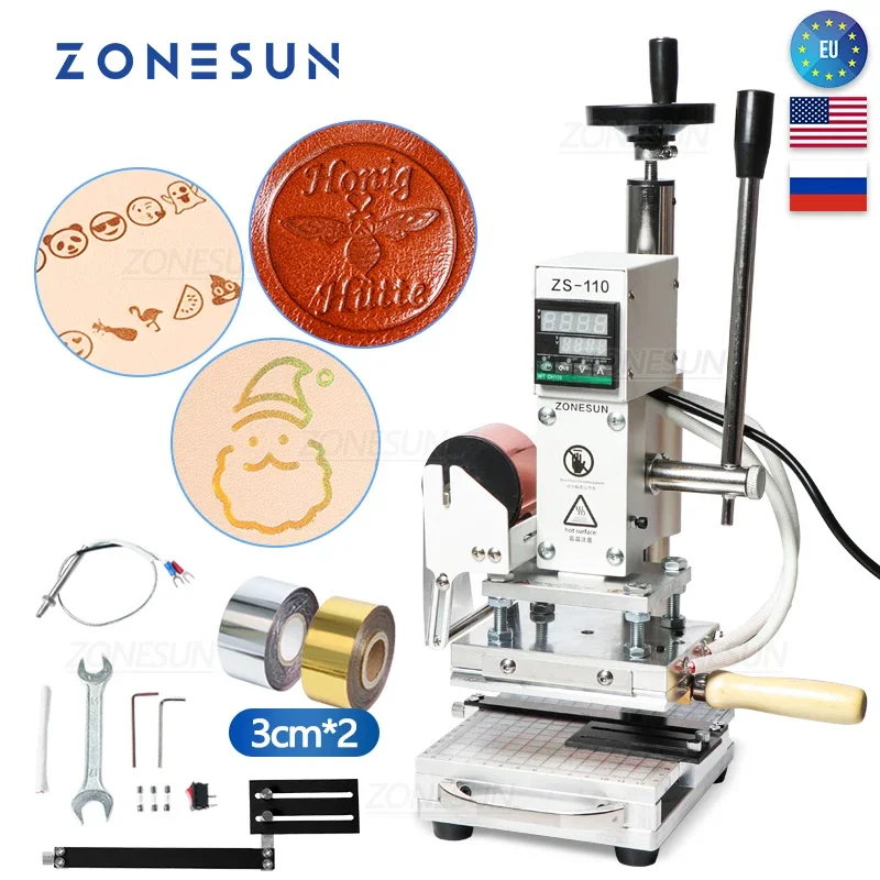Leatherwork Hand Press - ZONESUN ZS110 Maszyna do Hot Foil